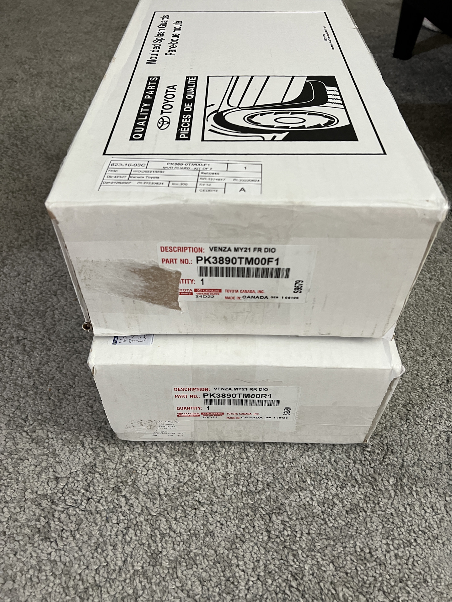 #7 Брызговики — Toyota Venza (2G), 2,5 л, 2021 года | аксессуары | DRIVE2