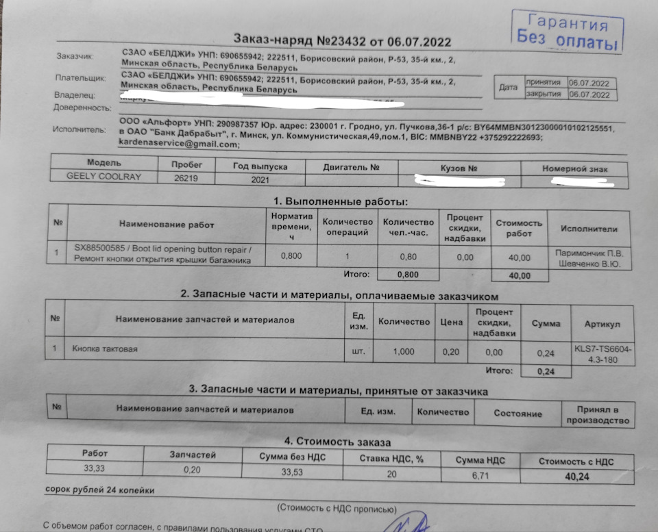 Фото в бортжурнале Geely Coolray (1G)