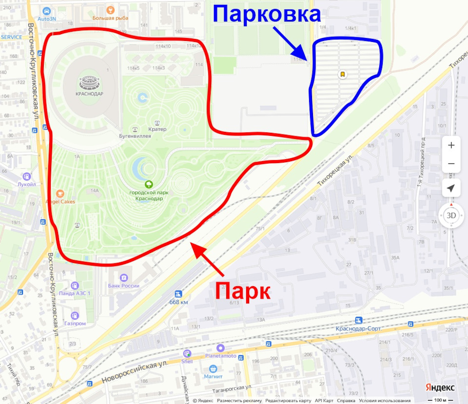 Парк галицкого карта