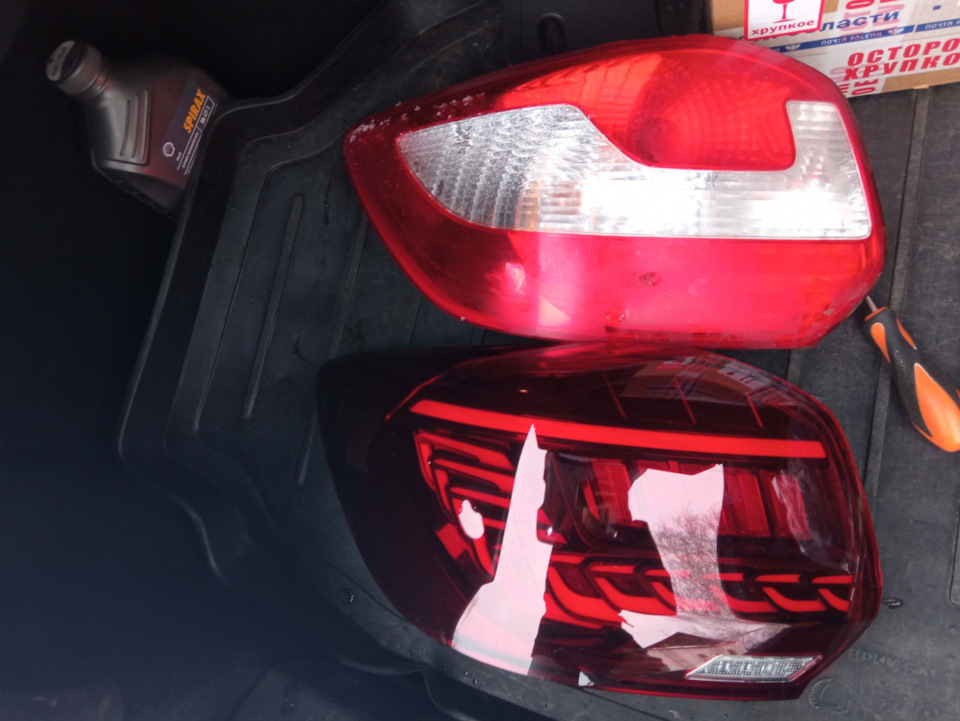 Full led задняя оптика на гранта лифтбек. — Lada Гранта Лифтбек (2G), 1 ...
