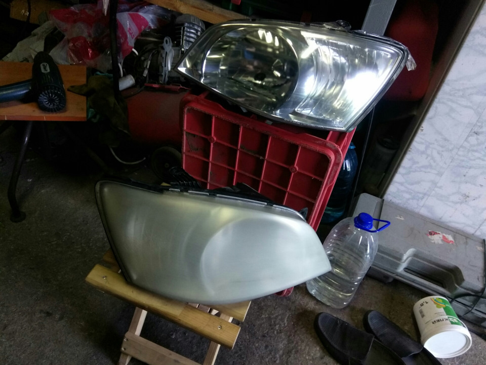 Полировка фар — Hyundai Getz, 1,3 л, 2003 года | своими руками | DRIVE2