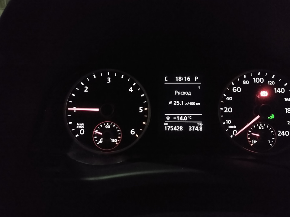 Расход Тигуан 2.0 дизель зимой. — DRIVE2
