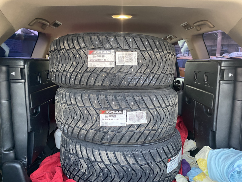 Зима: Yokohama Ice Guard IG65 116T — Toyota Land Cruiser 200, 4,5 л ...