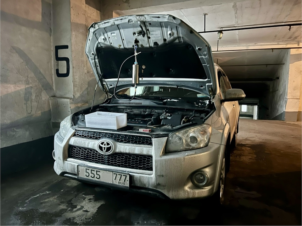 Промывка форсунок + чистка дросселя — Toyota RAV4 (III), 2,4 л, 2012 ...