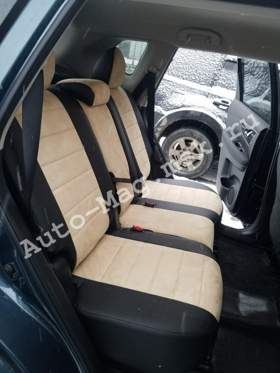 Чехлы на Ниссан Х-Трейл Т32 с алькантарой бежевого цвета — Auto-mag.msk ...