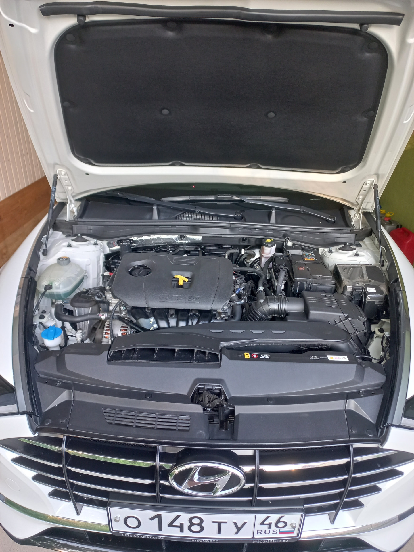 Мойка подкапотного — Hyundai Sonata VIII (DN8), 2 л, 2020 года | мойка ...