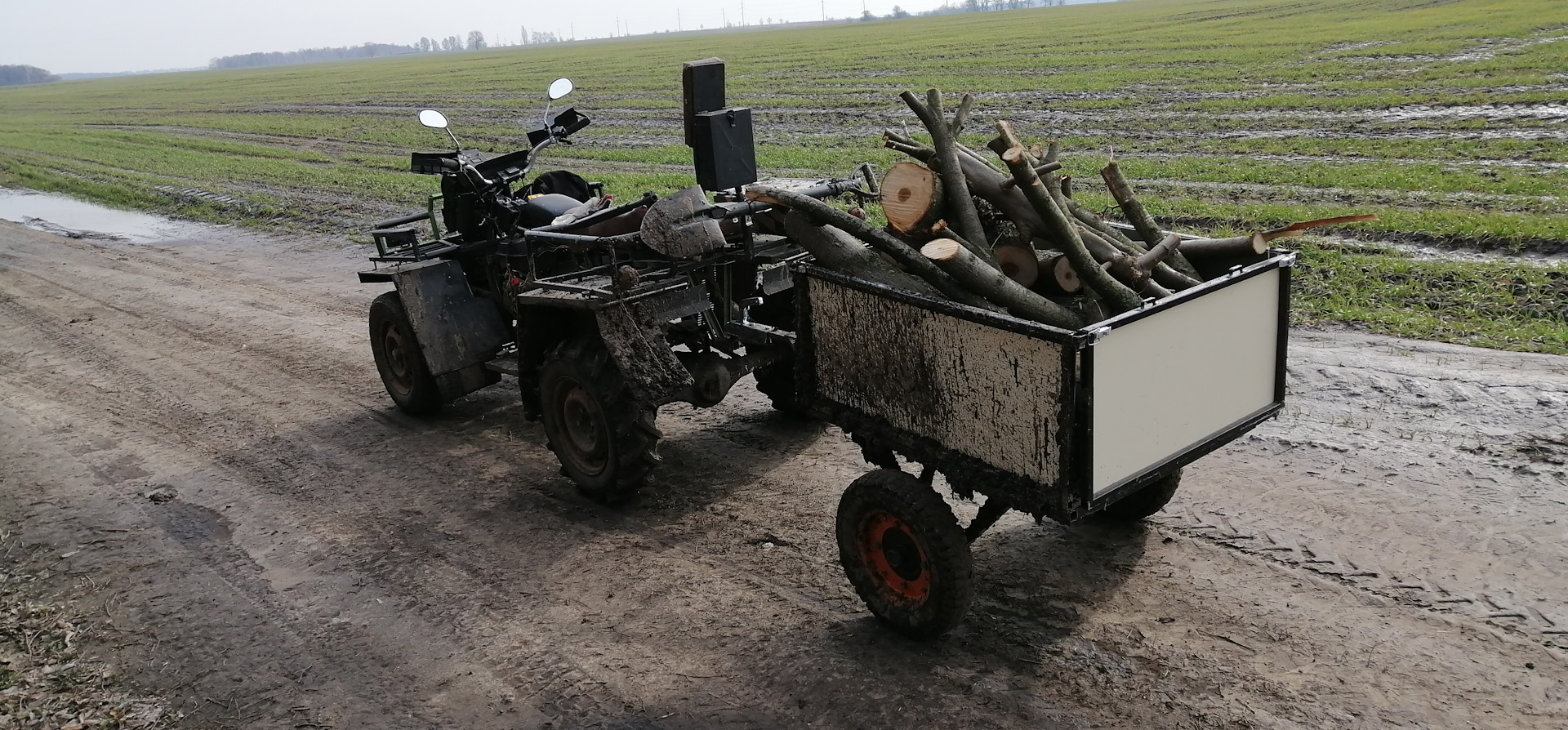 Самодельный прицеп для квадроцикла. — Квадроцикл с двигателем мотоблока ...