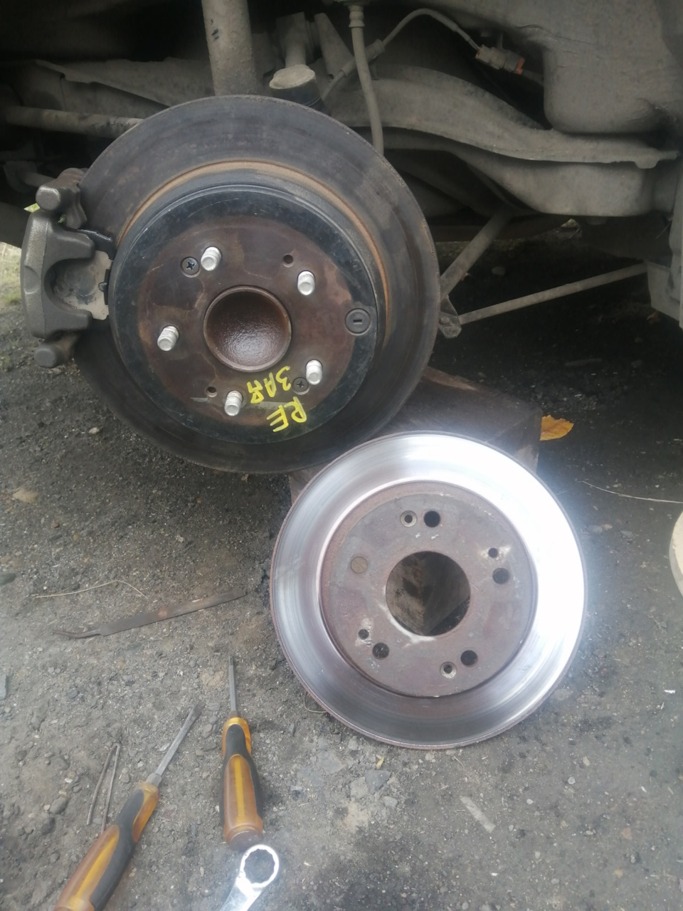 Задние тормозные диски от CR-V — Honda Accord (7G), 2,4 л, 2006 года ...