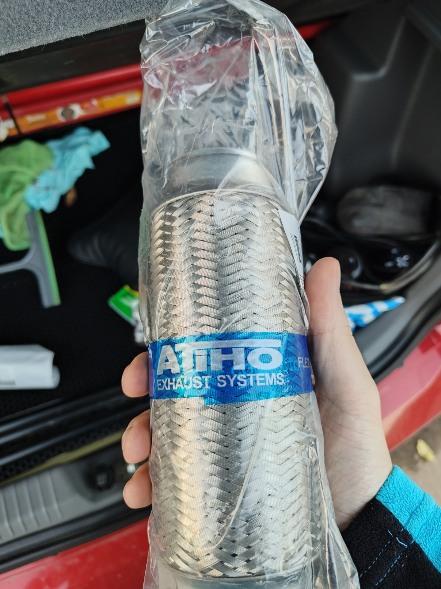 Замена гофры и удаление ржавчины с днища — KIA Rio (2G), 1,4 л, 2011 ...