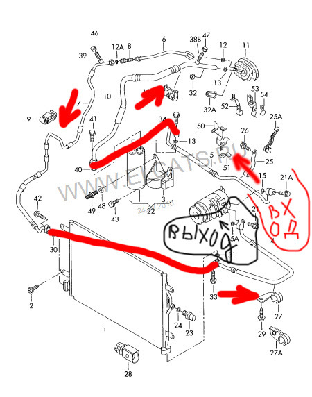 Схема кондиционера на ауди а4 б5