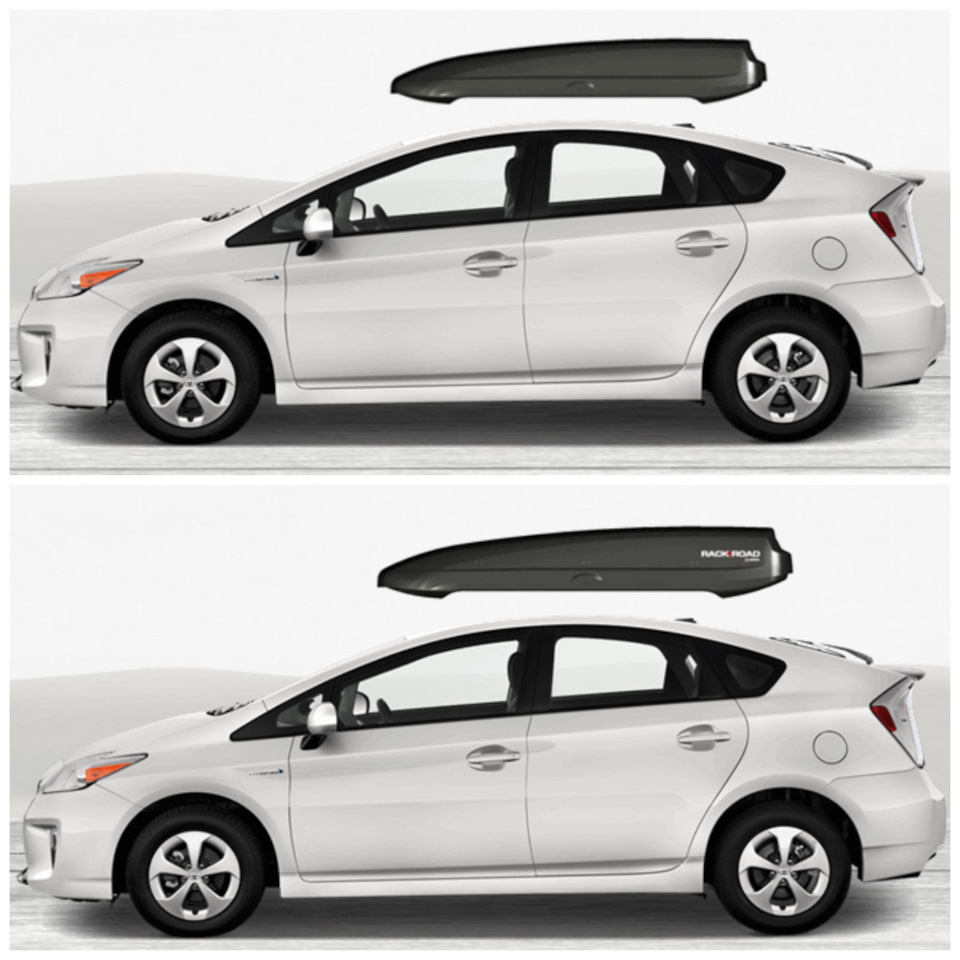 Сверху Inno Shadow 14, снизу — Inno Shadow 16 — Toyota Prius (30)