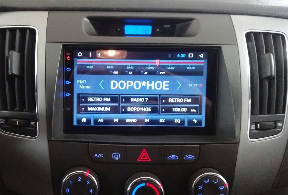 Установка андроид магнитолы TopWay 3/32 — Hyundai Sonata V (NF), 2 л ...