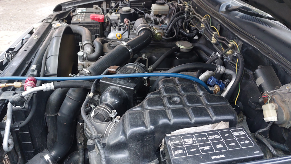 Ремни навесного + кондиционер. — Nissan Terrano R50, 2,7 л, 1995 года ...