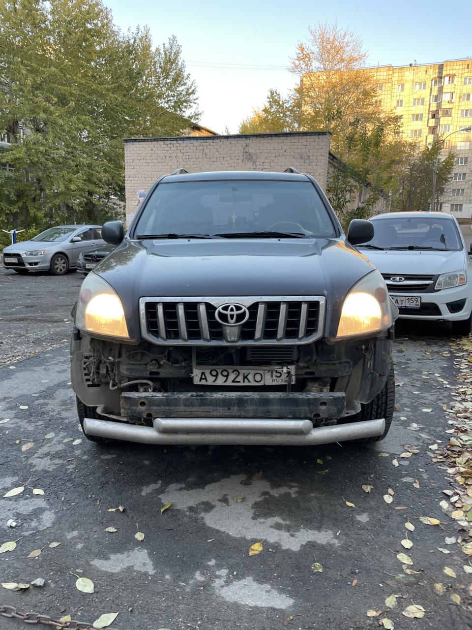 Покрас морды — Toyota Land Cruiser Prado 120-series, 4 л, 2008 года ...