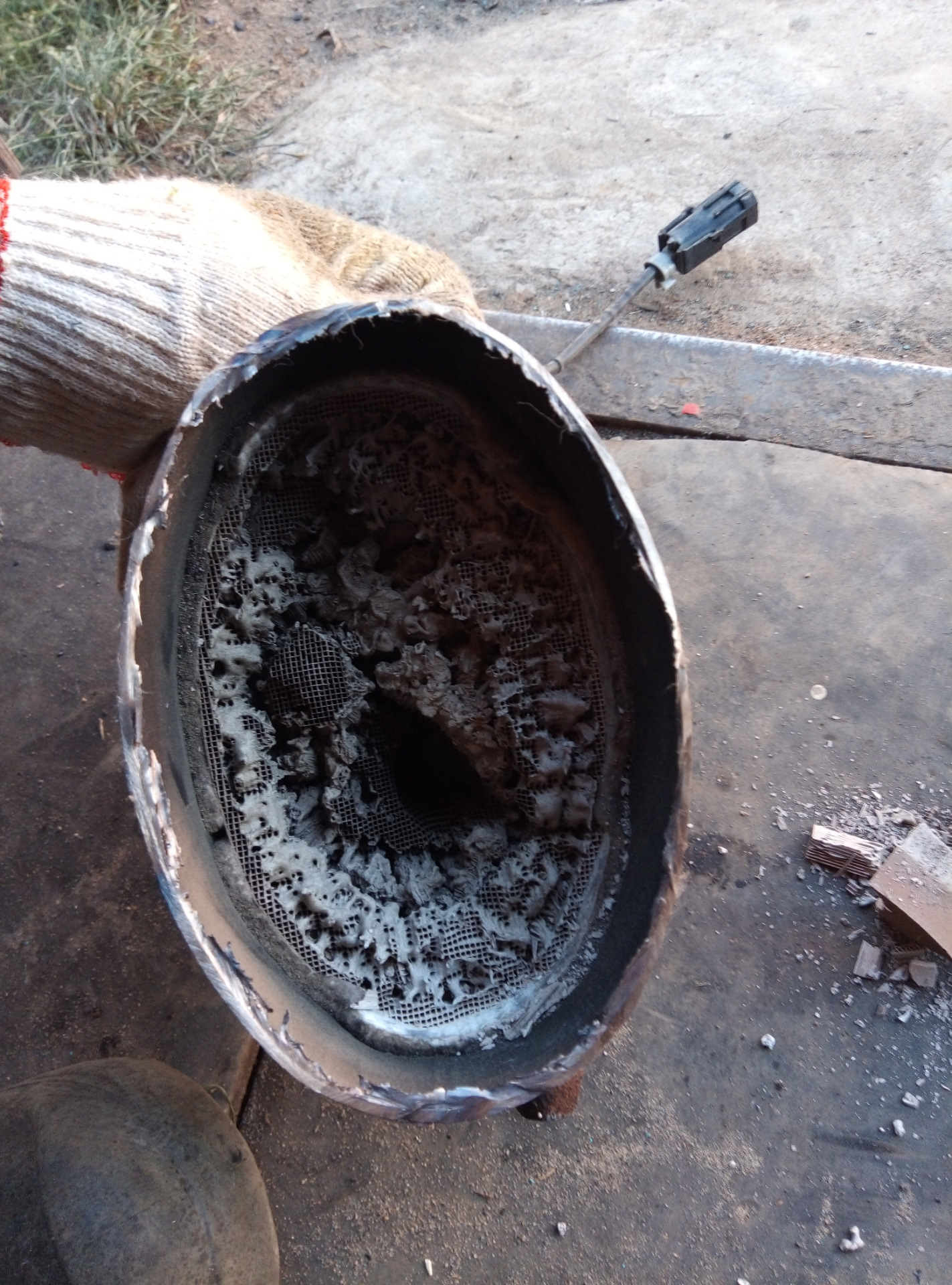 Установка выхлопа stt из нержавейки. Катализатор рассыпался. — Lada ...