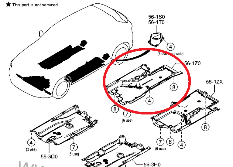 Защита днища мазда сх 5 схема с артикулами