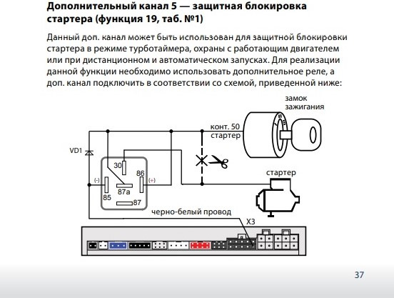 Реле блокировки стартера камаз схема подключения