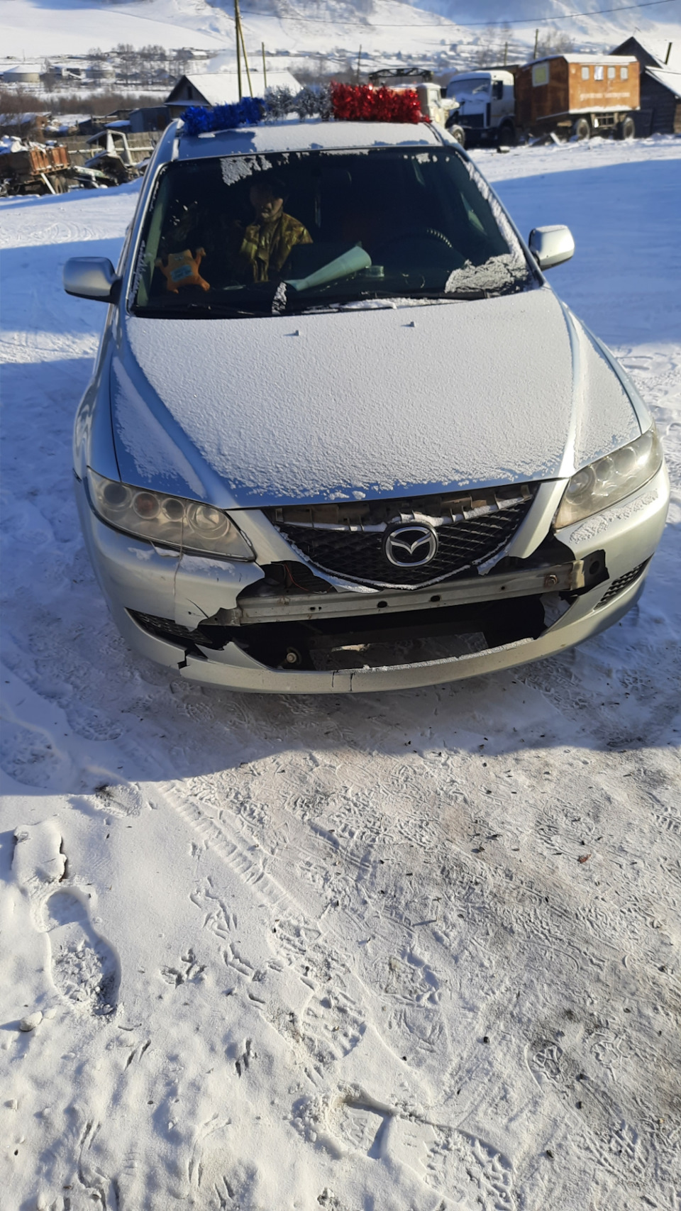 Замена переднего бампера😊Мазда 6 gg — Mazda 6 (1G) GG, 2 л, 2004 года ...