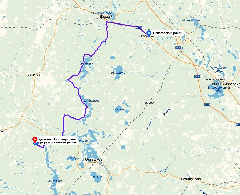 Карта валдайской возвышенности 2 км ркка