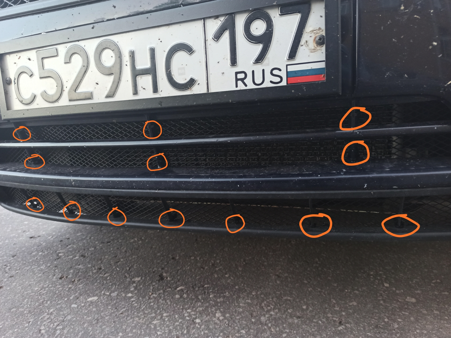 Сетка в бампер — Ford Focus Hatchback II, 1,4 л, 2007 года | своими ...