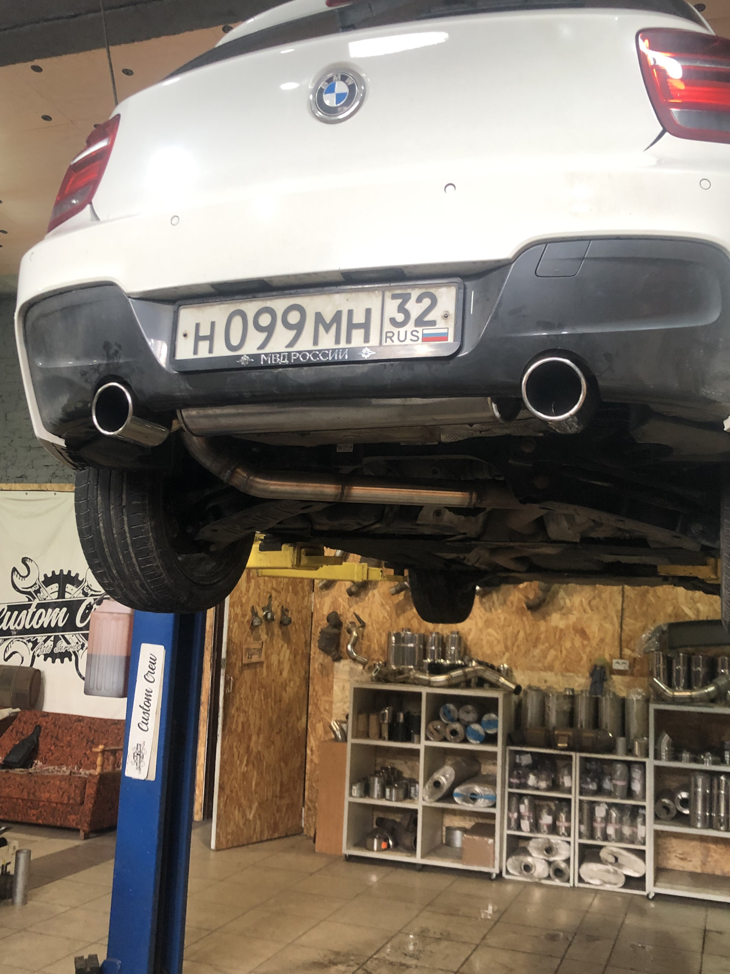 Раздвоенный глушитель — BMW 1 series (F20), 1,6 л, 2011 года | тюнинг ...