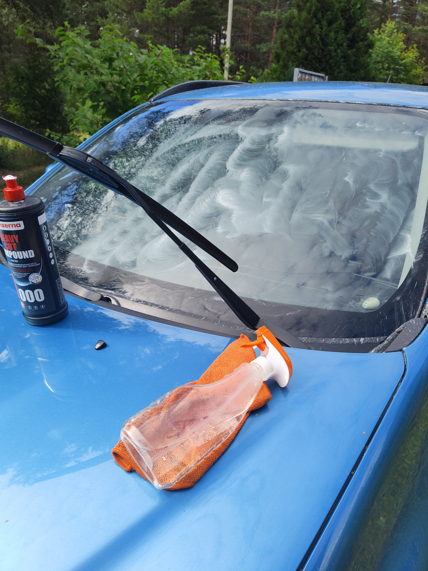 Полировка фар и лобового стекла пастой Menzerna — Mitsubishi ASX, 1,6 л ...