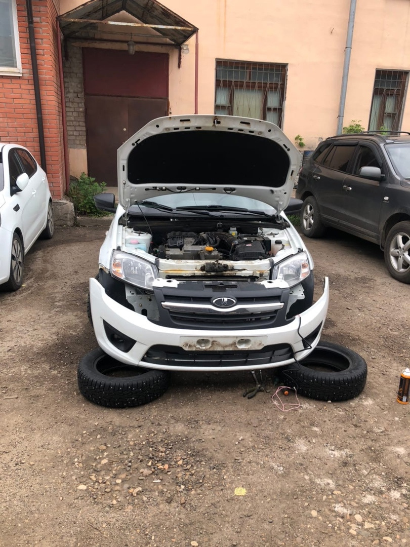 Установка ПТФ — Lada Гранта, 1,6 л, 2017 года | аксессуары | DRIVE2