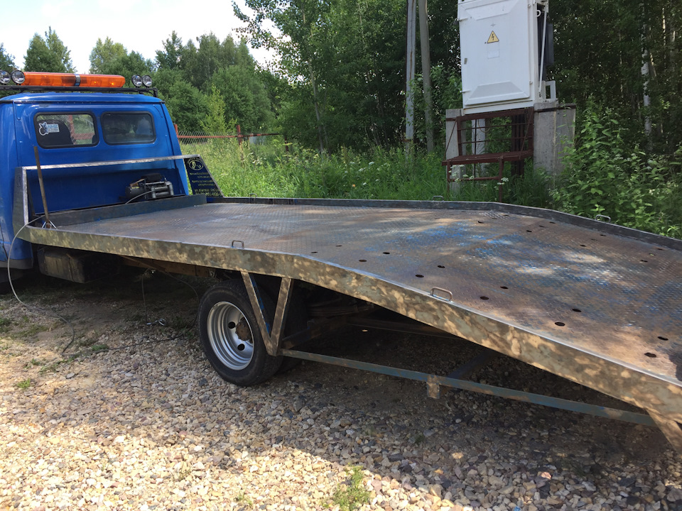 Покраска платформы эвакуатора полеуретановой краской. — ГАЗ Газель, 4,3 ...