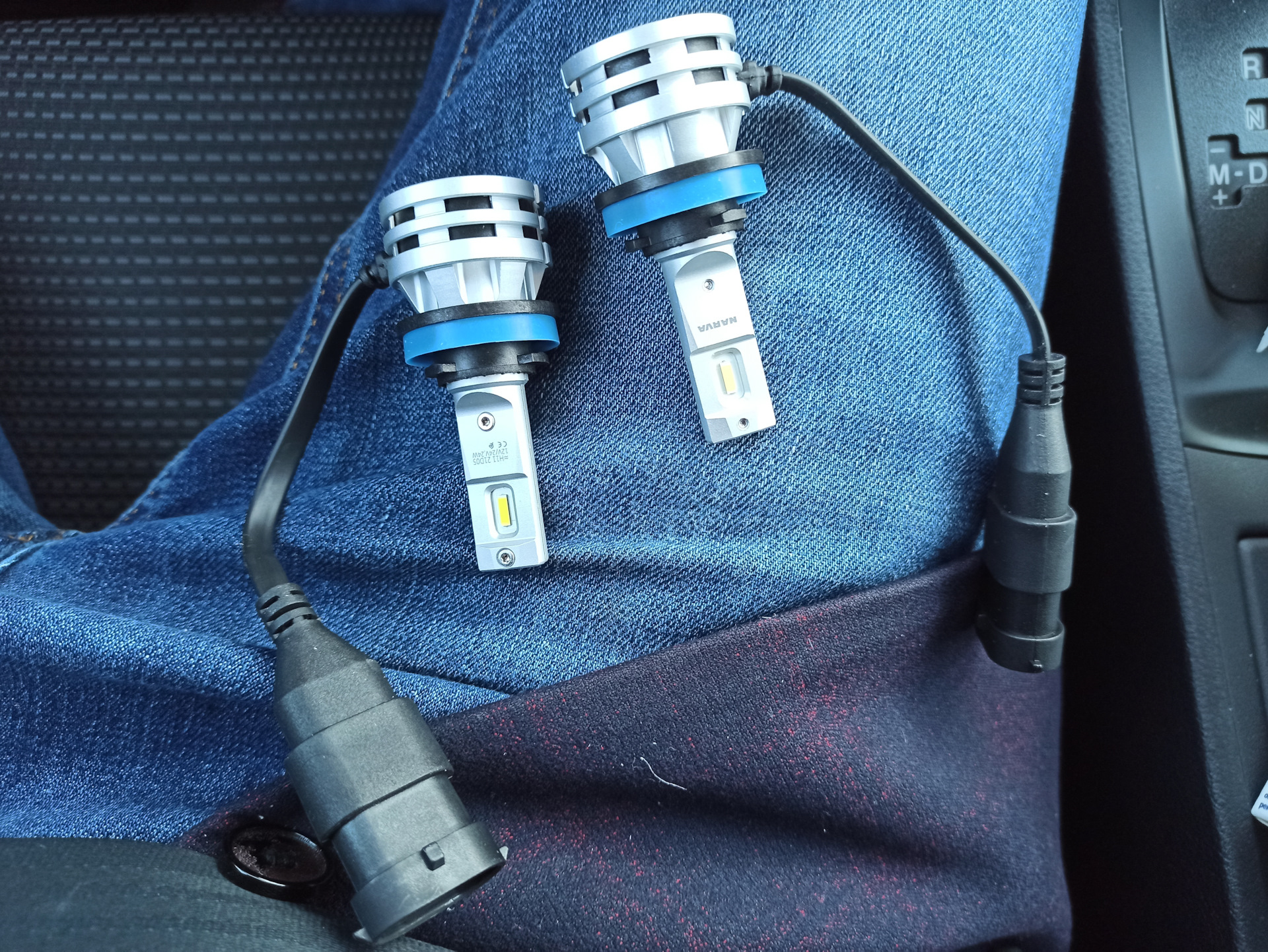 91. LED Narva 18048 H11 6500K в линзу ближнего — Mazda 3 (2G) BL, 2 л