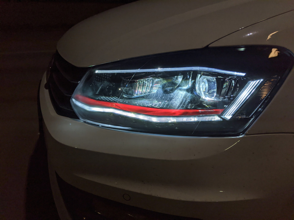 ближний свет наглядно — Volkswagen Polo Sedan