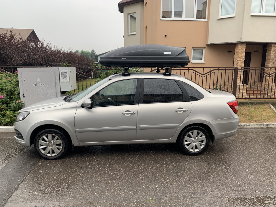 Бокс на крышу Thule Pacific 200 — Lada Гранта (2G) FL, 1,6 л, 2019 года ...