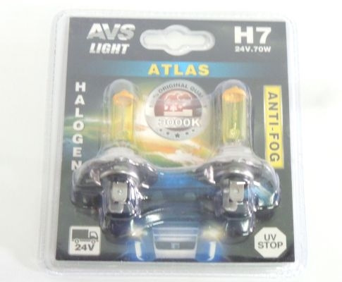Галогенная лампа avs /atlas всепогодные желтые h1 24v 70w (2 шт. 75/70w (блистер, 2 шт. 70w блистер-2шт. Fog pmc анти. Лампы avs anti fog h4.