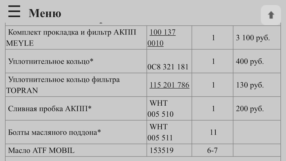 153519 МАСЛО ДЛЯ АКПП (1L) MOBIL | Запчасти на DRIVE2