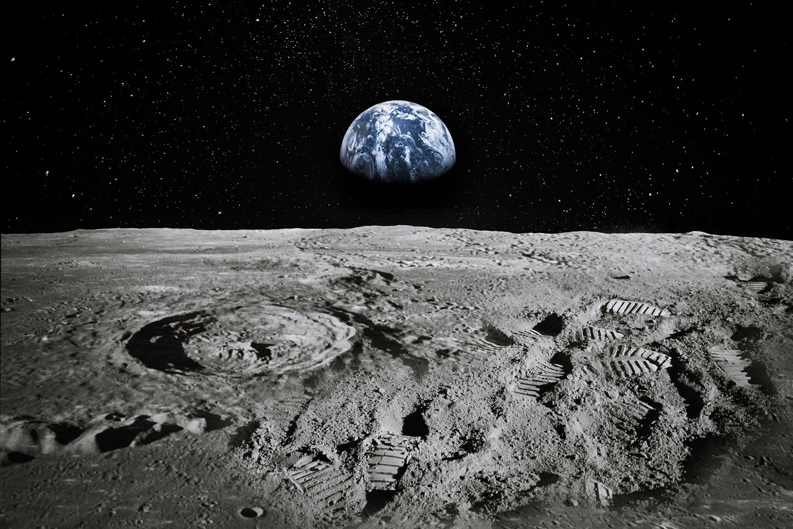 Вид с луны на землю фото