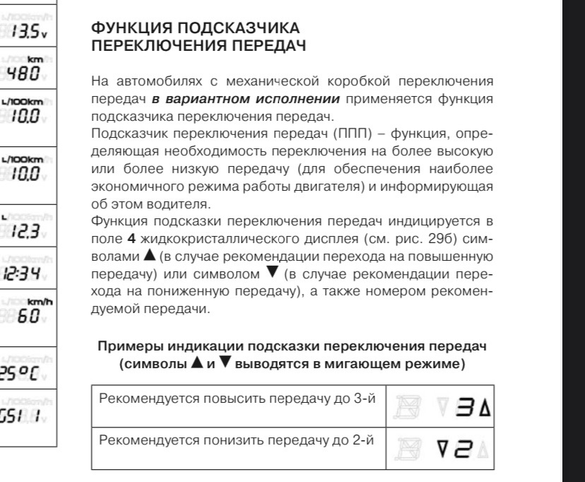 Подсказки переключения передач. Подсказка переключения передач на Гранте.