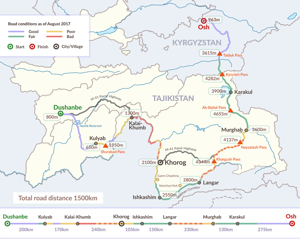 Карта таджикистан хорог