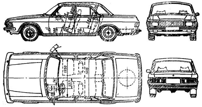 Чертеж волги 24