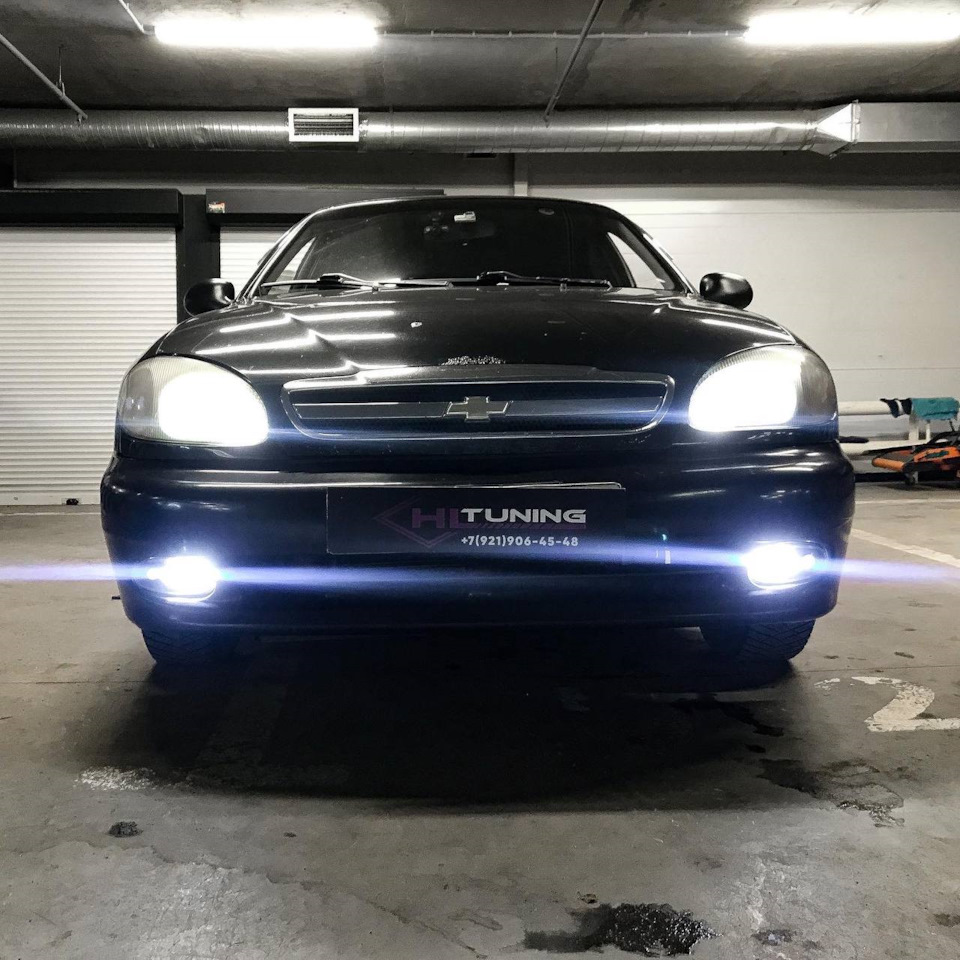 Chevrolet Lanos — двухрежимные диодные ПТФ с функцией ДХО — High Level ...