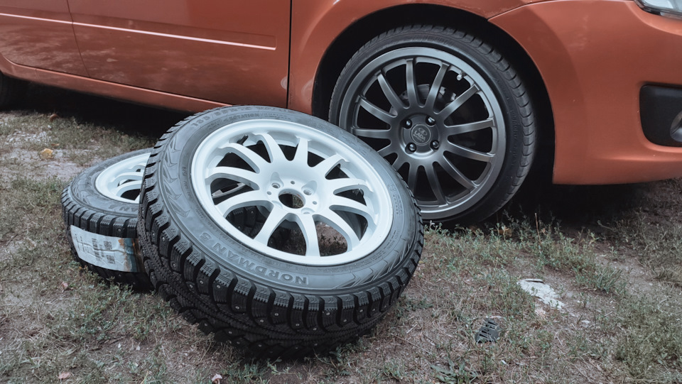 #192. Зима Nordman 5, 185/55 R15 — Lada Гранта (1G), 1,6 л, 2013 года ...