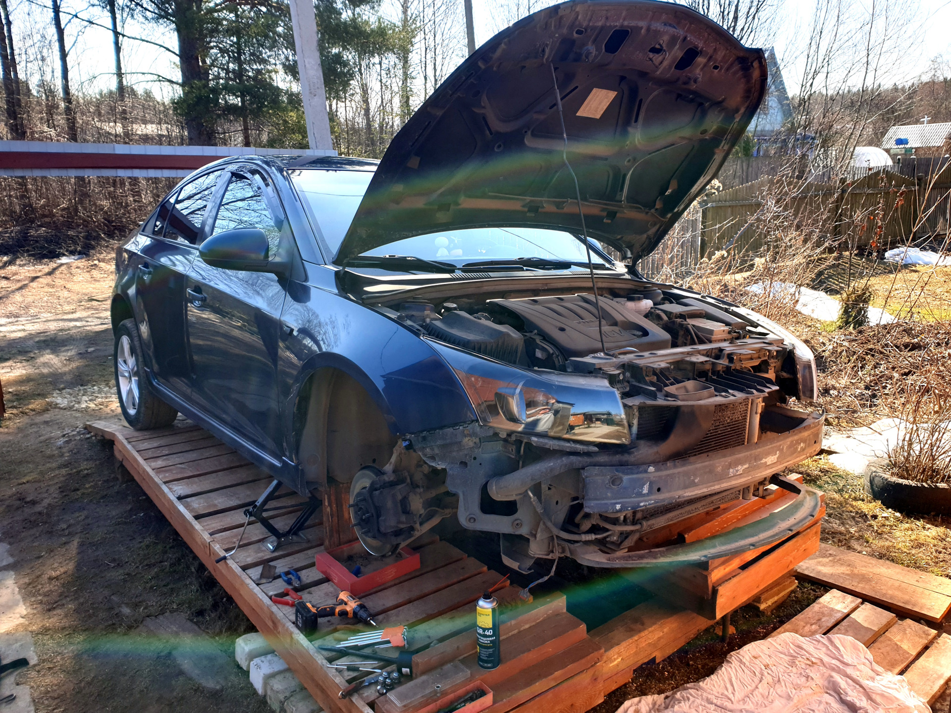 Замена переднего бампера и всех комплектующих, новые номера. — Chevrolet  Cruze (1G), 1,6 л, 2010 года | своими руками | DRIVE2