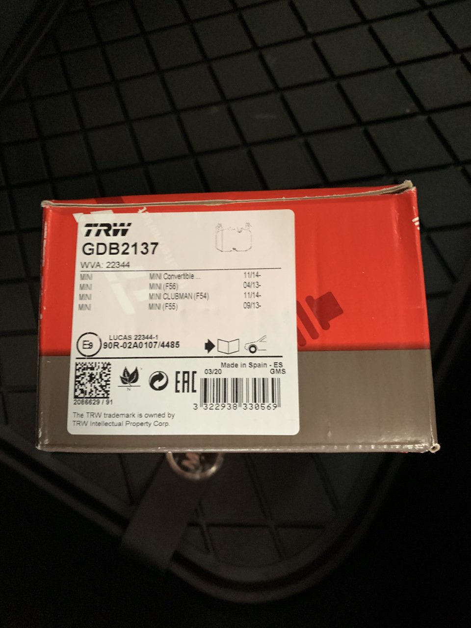 TRW для MINI F54 — MINI Clubman S John Cooper Works (F54), 2 л, 2018 ...