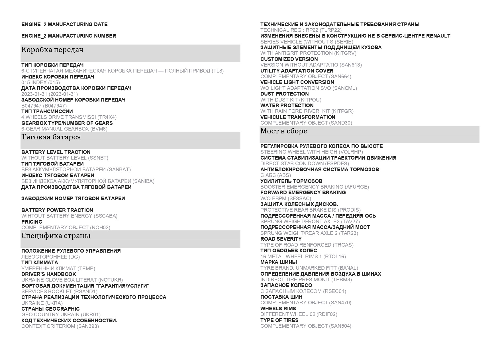 Комплектация по ВИН Рено. Расшифровка ВИН Рено — VIN Decoder Bot на DRIVE2