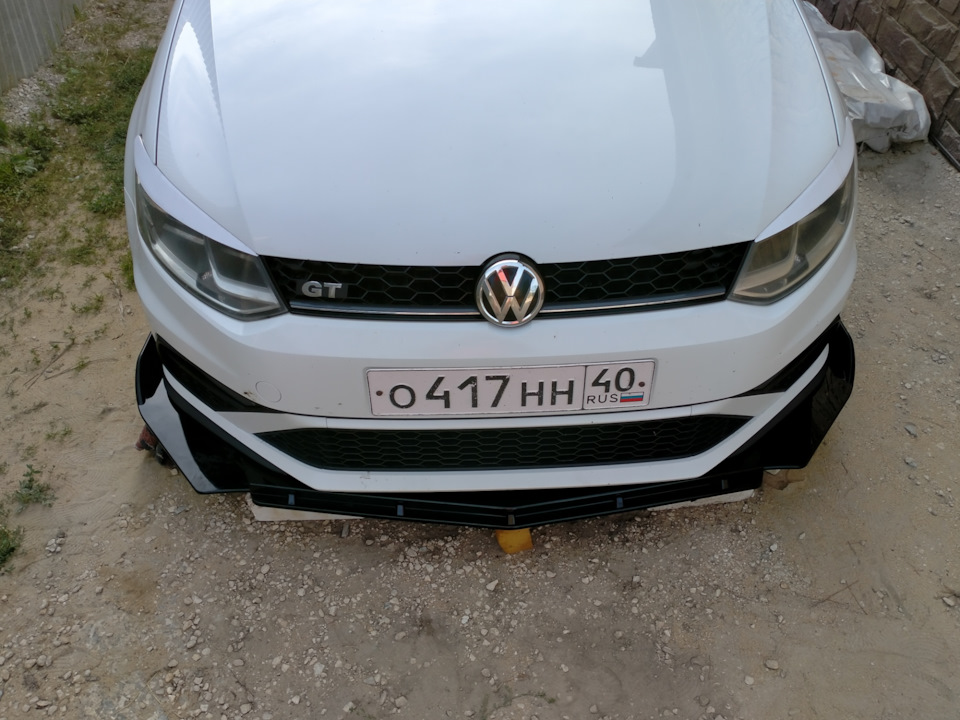 (Целый год) Сплиттер на Polo GT — Volkswagen Polo Sedan GT, 1,4 л, 2018 ...