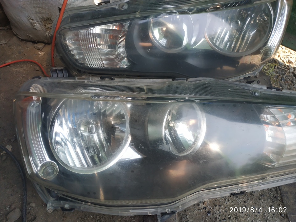 Вот и я попробовал полирнуть фары — Mitsubishi Lancer X, 1,8 л, 2008 ...