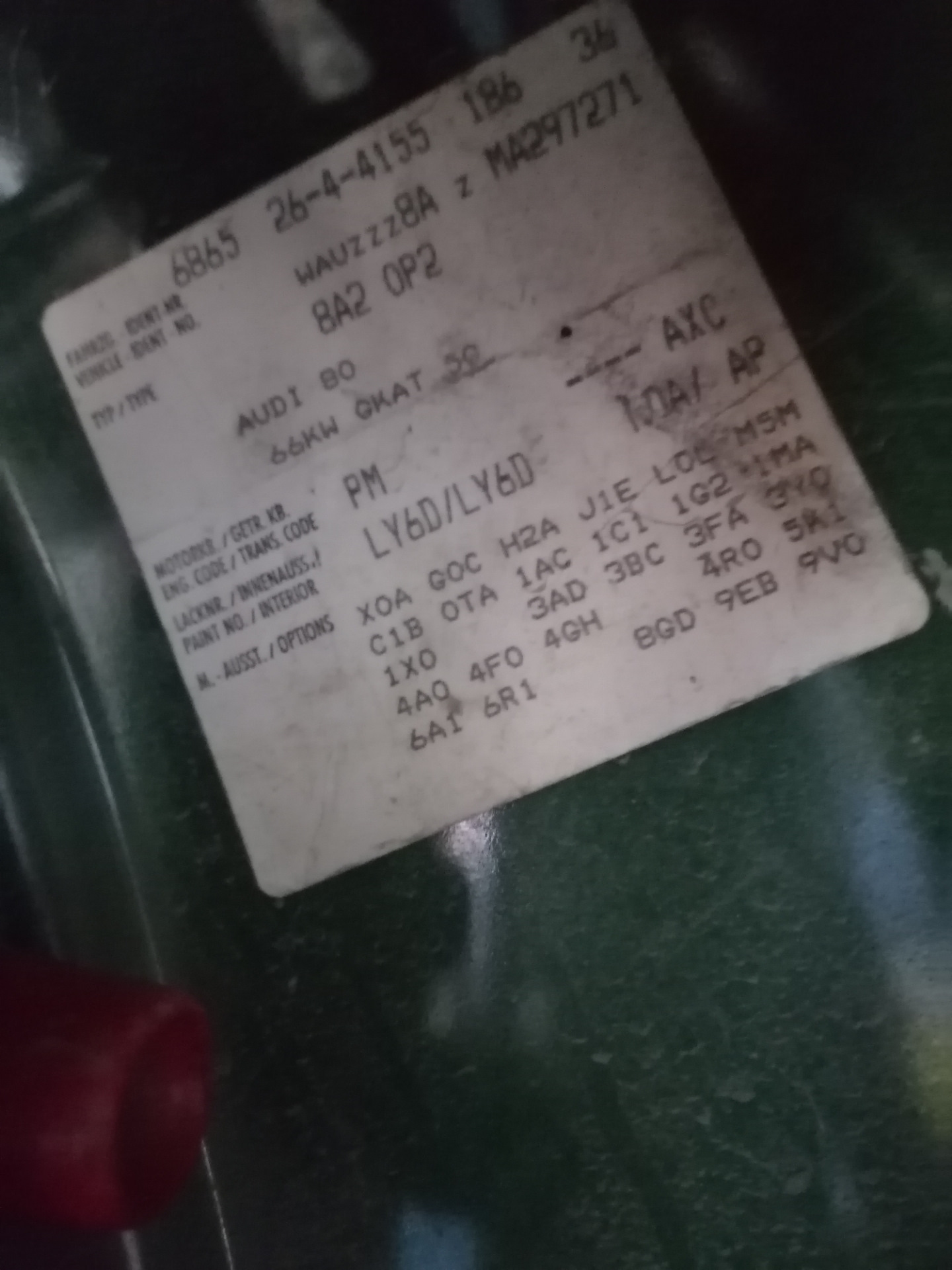 Расшифровка комплектация Audi 80 b3. — Audi 80 (B3), 1,8 л, 1991 года ...