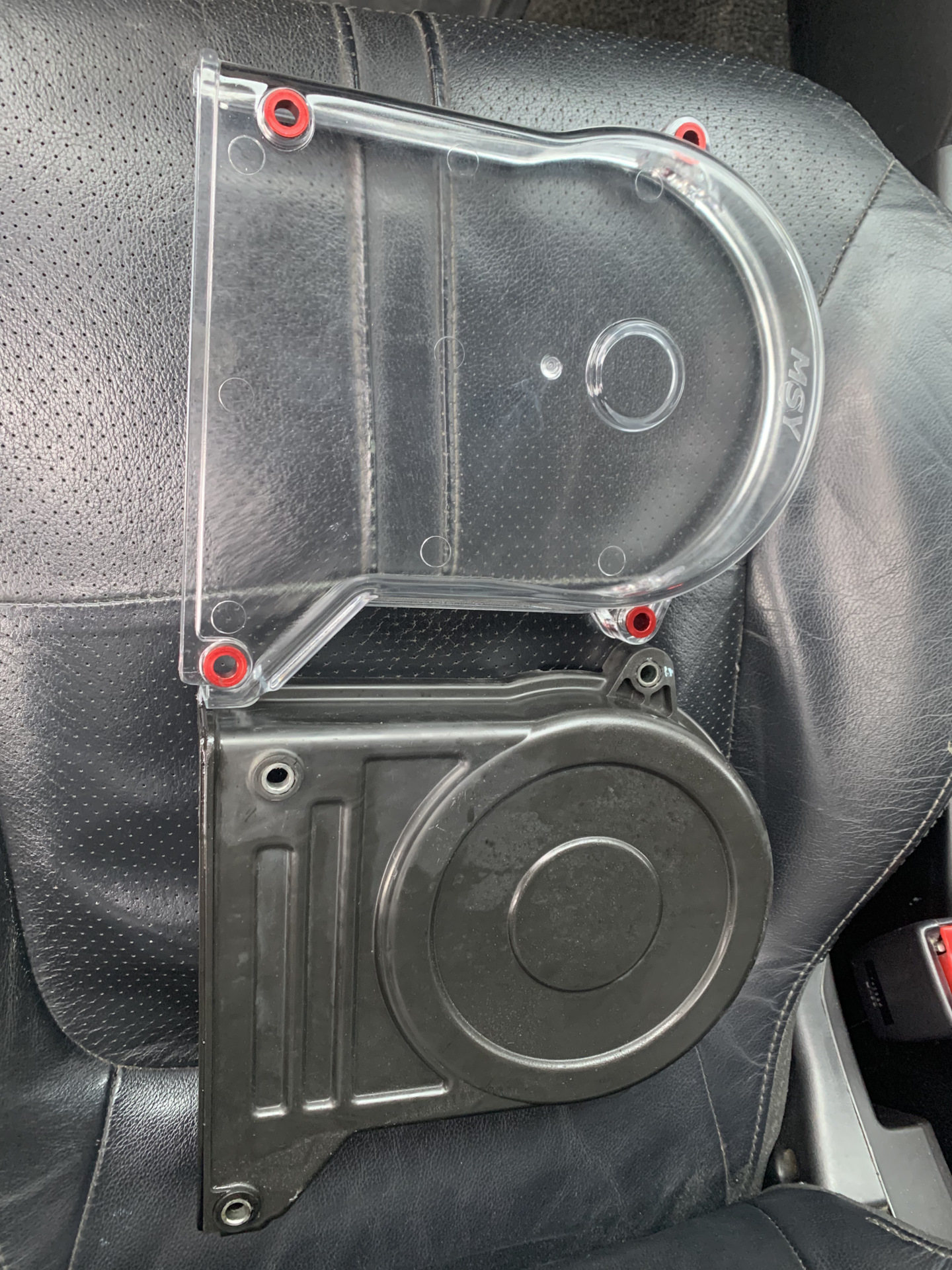 Прозрачный кожух ремня ГРМ — Mitsubishi Pajero Sport (2G), 2,5 л, 2014 ...