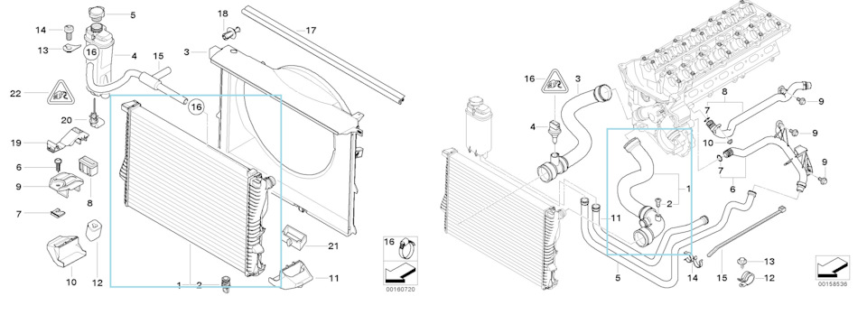 95. Замена основного радиатора. Патрубка охлаждения. — BMW 5 series ...