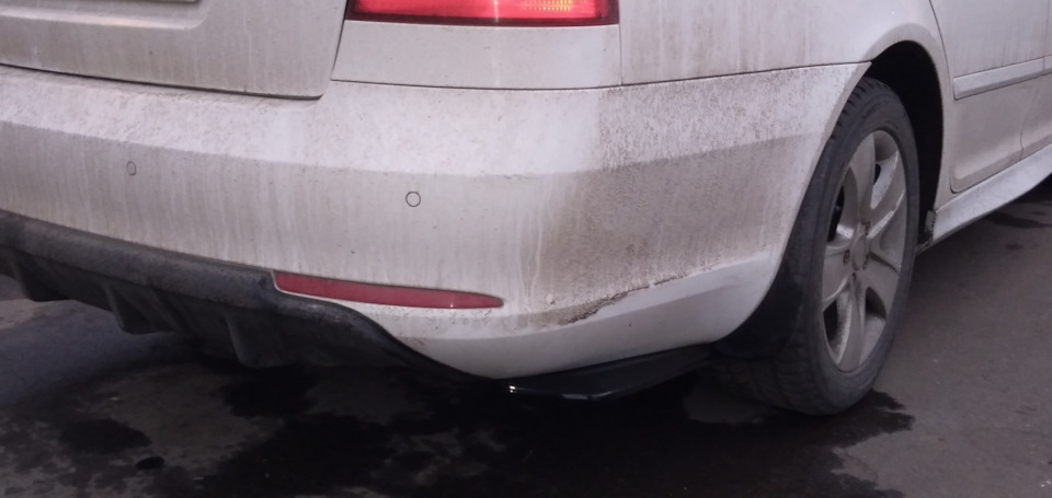 Элероны на задний бампер — Skoda Octavia A5 Mk2, 1,8 л, 2012 года ...