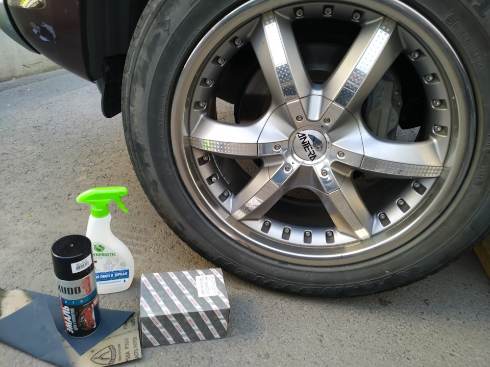 Замена передних тормозных колодок и покраска супрортов — Toyota Land ...