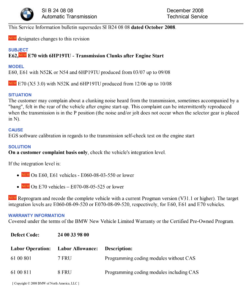 Удар и толчок АКПП после запуска двигателя — BMW 5 series (E60), 2,5 л,  2008 года | наблюдение | DRIVE2